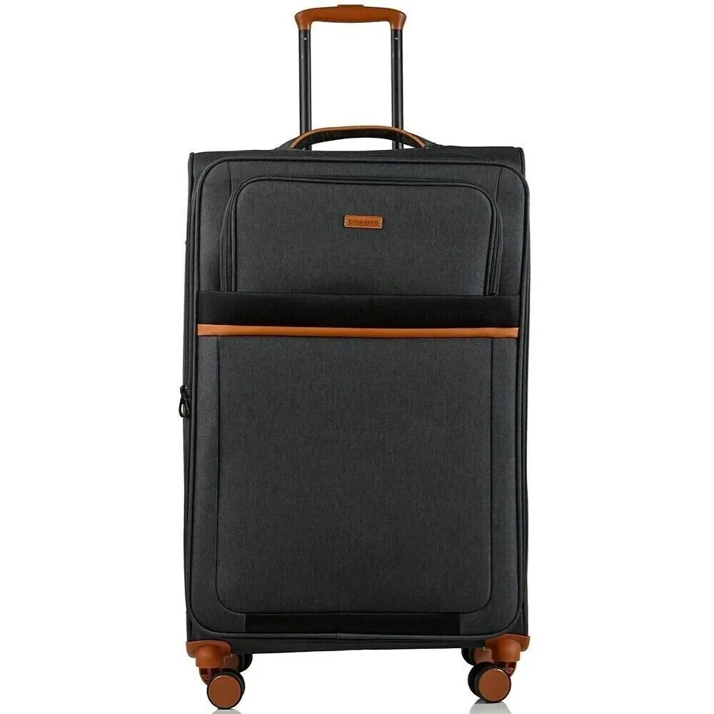 CHAMPS Classic II Collection 1-piece Softside Luggage suitcase 24”Grey GREY